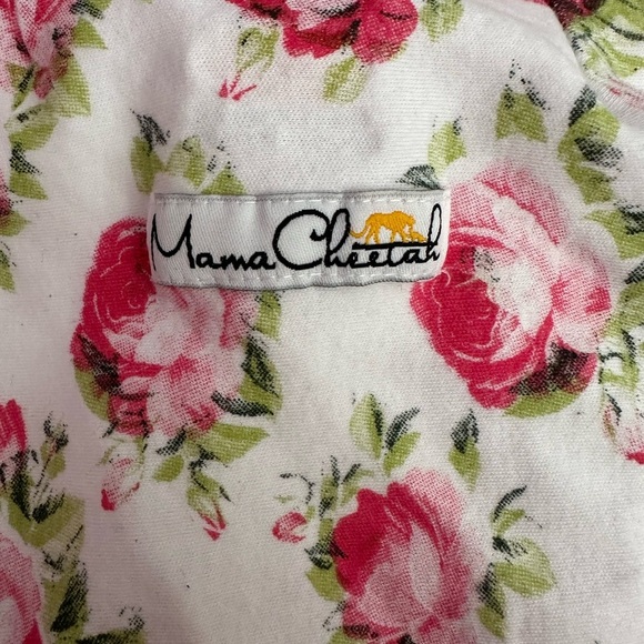 Mama Cheetah Baby Swaddle Blankets with Pink Trim - Picture 4 of 11